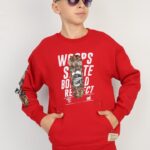 Üç İplik Şardonlu Baskılı Kanguru Cepli Erkek Çocuk Günlük Sweatshirt